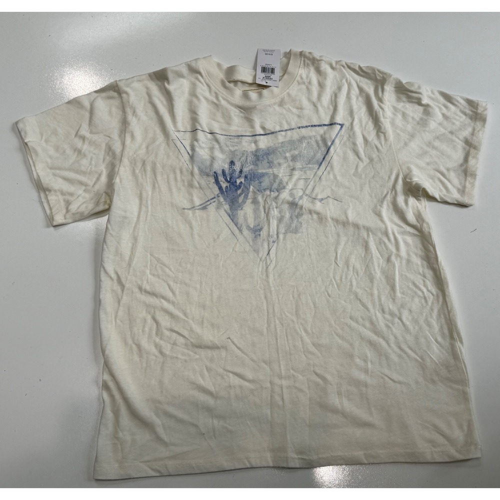 Modish Rebel Desert Scene Boyfrie Graphic T-Shirt Marshmallow Cream Large
